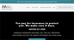 Desktop Screenshot of maximuminsuranceadjusters.com